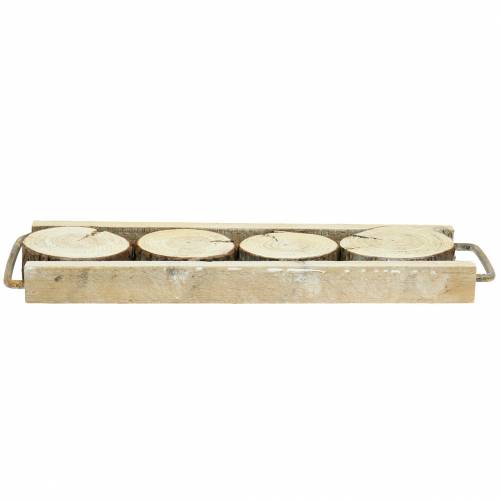 Floristik24 Dekorativ bakke træ med træskiver 34cm x 12cm H3cm
