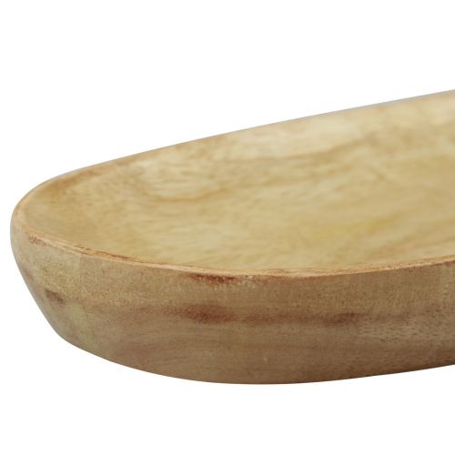 Artikel Træbakkebakke oval natur mangotræ 28×12×2,5cm
