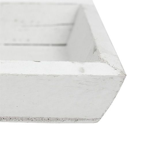 Floristik24 Træbakke hvid L57,5cm B16cm H3cm 1st