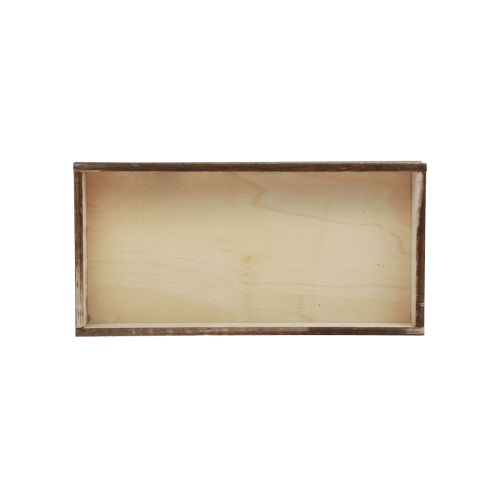 Artikel Træbakke flammet dekorativ bakke borddekoration rustik 20×10×3cm