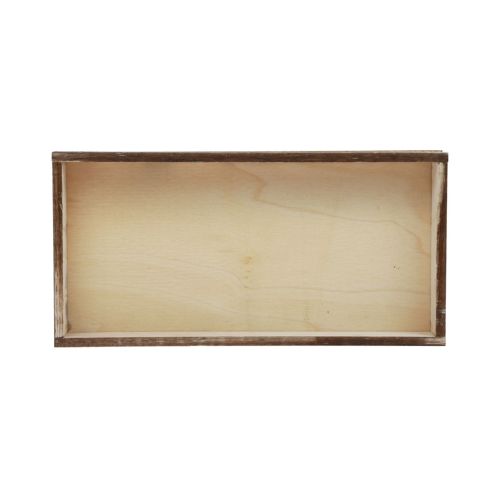Artikel Træbakke flammet dekorativ bakke borddekoration rustik 24×12×3cm