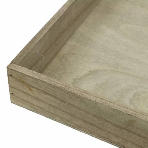 Floristik24 Træbakke natursæt af 2 kvadrat 40x40/30x30cm