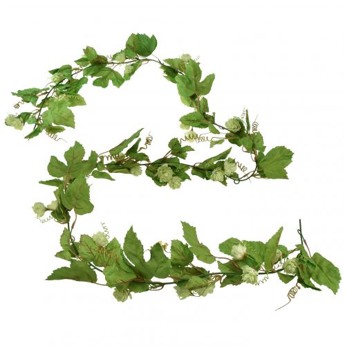 Floristik24 Bladguirlande humleguirlande grøn kunstig L180cm