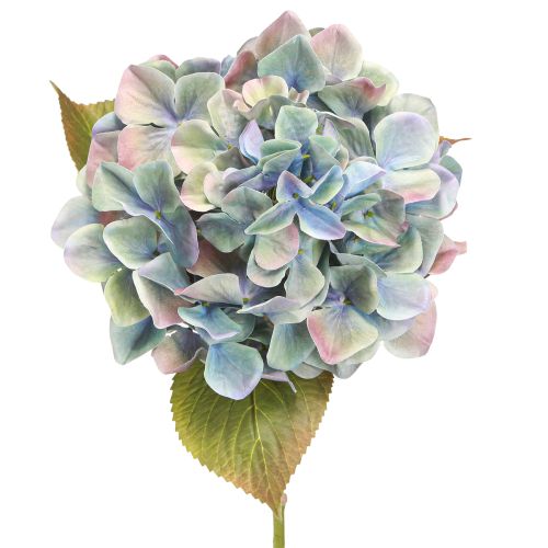 Artikel Hortensia Kunstig Blomst Blå Violet Ø18cm L69cm 2stk