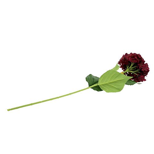 Floristik24 Hortensia kunstig mørkerød 80cm 1 stk