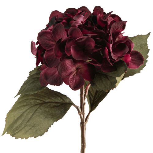Kunstige hortensiablomster Bordeaux 52cm