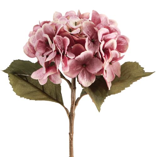 Floristik24 Kunstige realistiske silkeblomster i hortensia, lyserøde, 52 cm