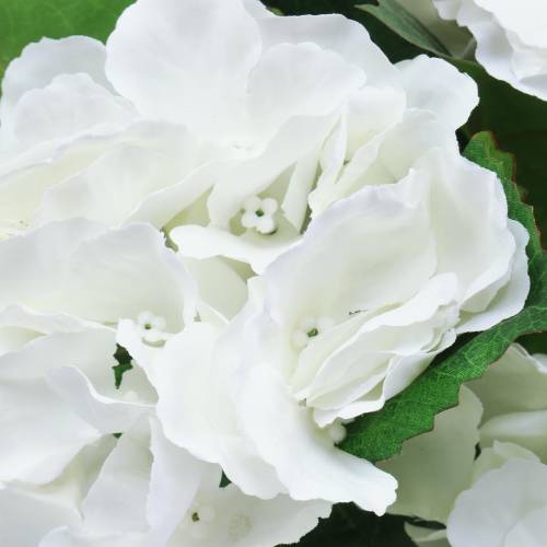 Artikel Hortensia i en urtepotte Kunstig hvid 35cm