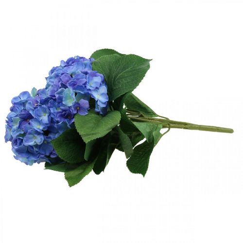 Floristik24 Hortensia Kunstig Blomst Blå Silke Blomsterbuket 42cm