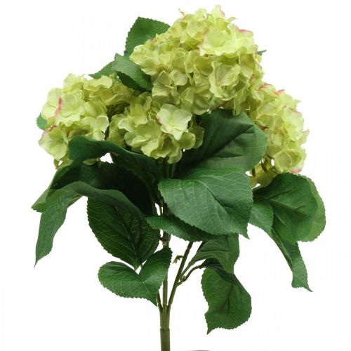 Floristik24 Hortensia kunstig grøn kunstig blomsterbuket 5 blomster 42cm