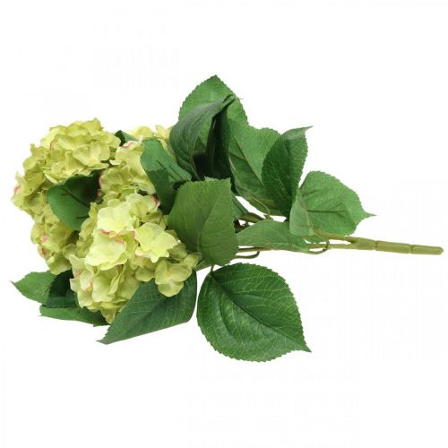 Floristik24 Hortensia kunstig grøn kunstig blomsterbuket 5 blomster 42cm