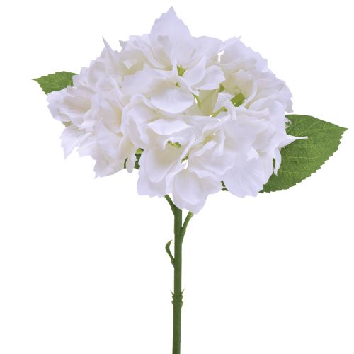 Artikel Hortensia kunstige hvide ægte berøringsblomster 33cm