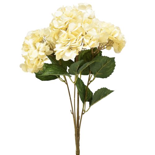 Artikel Hortensia buket kunstige blomster gul 5 blomster 48cm