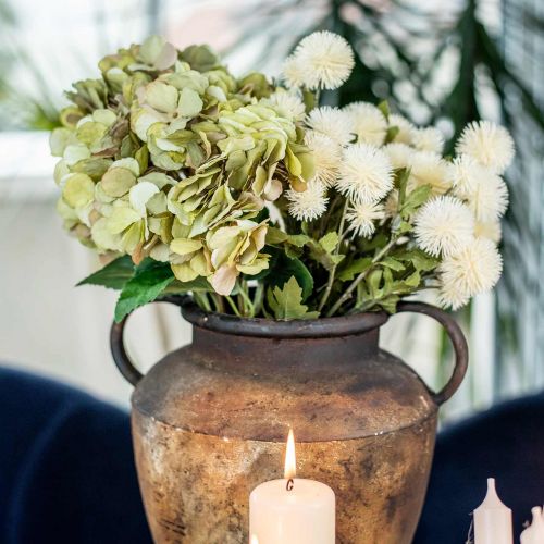 Floristik24 Hortensia buket kunstgrøn, brun 5 blomster 48cm