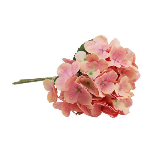 Artikel Kunstig haveblomst hortensia laks lyserød 35 cm
