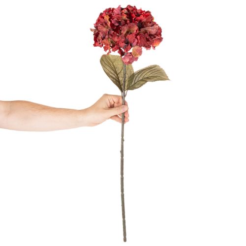 Kunstig hortensiablomstrende gren, stor blomst, 74 cm | Floristik24.dk