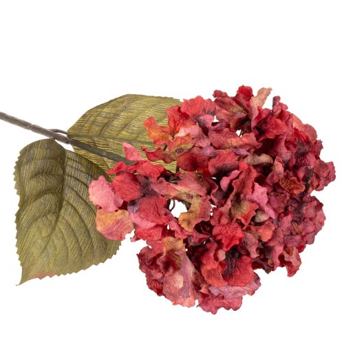 Kunstig hortensiablomstrende gren, stor blomst, 74 cm | Floristik24.dk