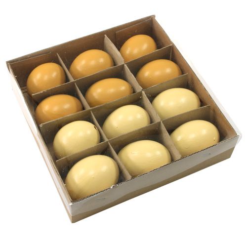 Floristik24 Kyllingeæg 6cm bland gul 10stk