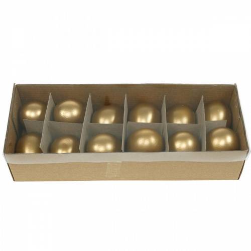 Artikel Kyllingeæg Golden Blown Eggs Påskepynt 10 stk