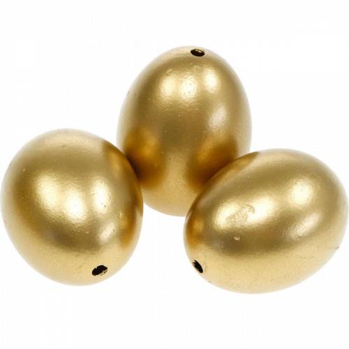 Artikel Kyllingeæg Golden Blown Eggs Påskepynt 10 stk