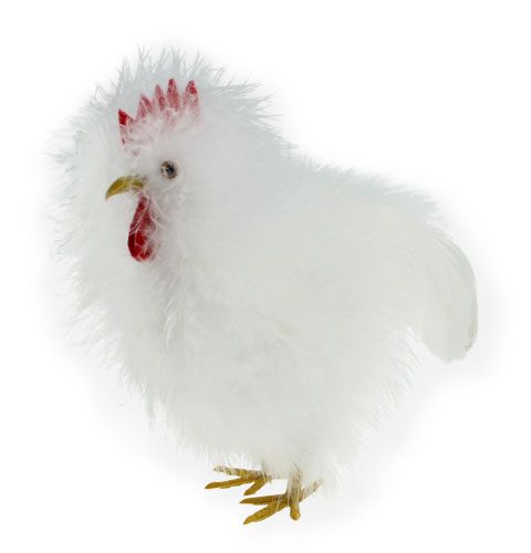 Floristik24 Deco sæt kyllingepar 13 cm og 15 cm hvid