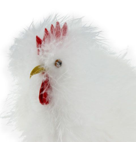 Artikel Deco sæt kyllingepar 13 cm og 15 cm hvid