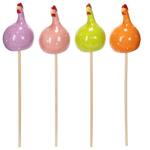 Artikel Dekorative kyllingepæle til forårsblomsterarrangementer og bordpynt, 7,5 cm, 4 stk.