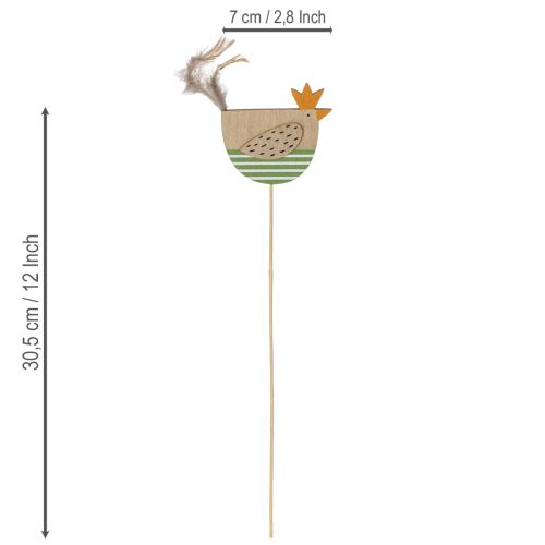 Artikel Kyllingepæle i påskedesign til munter forårsdekoration, 7 cm, 12 stk.