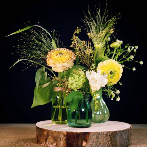 Floristik24 Deco glas Ø6cm H8cm grøn/grå 6stk