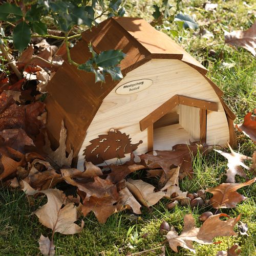 Artikel Hedgehog House Hedgehog Hotel Gran Wood Foderstation Træ 34×18×24cm
