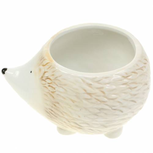 Floristik24 Plantepotte pindsvin keramisk creme 14cm x 11cm H9cm 4stk