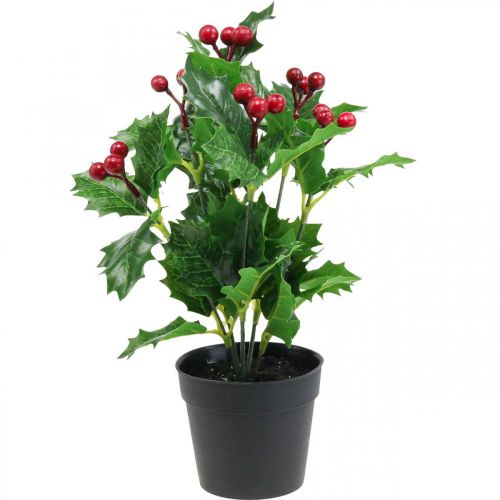 Floristik24 Kristtorn i potte kunstige planter Ilex kunstige 26cm