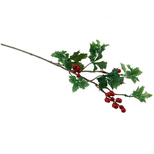 Floristik24 Ilex Artificial Holly Berry Branch Røde Bær 75cm