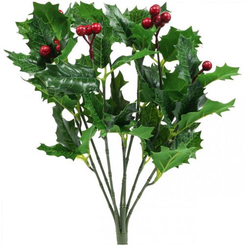 Floristik24 Julegren kristtorn Ilex kunstige bær 37cm