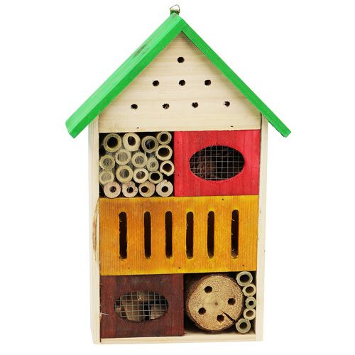 Floristik24 Insekthotel farverigt 25,5 cm x 9 cm x 38,5 cm