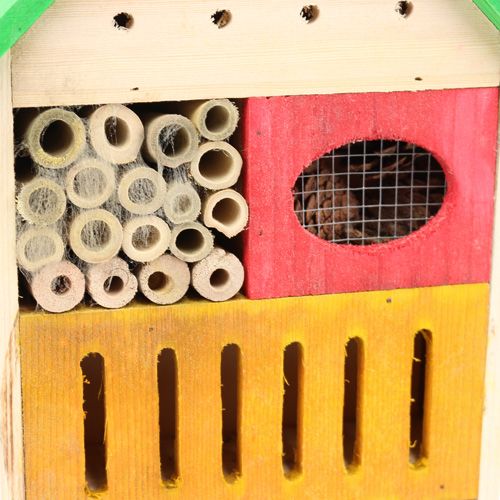 Floristik24 Insekthotel farverigt 25,5 cm x 9 cm x 38,5 cm