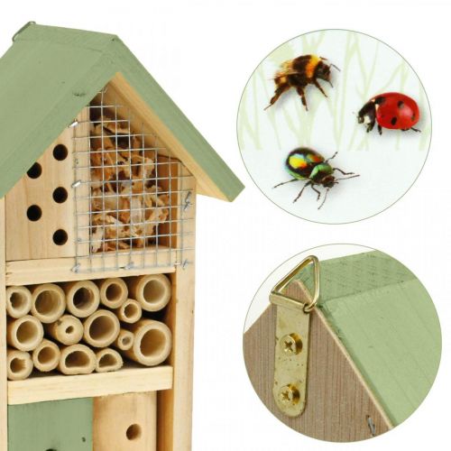 Artikel Insekthotel Grønt Træ Redehjælp Have Insekthus H26cm