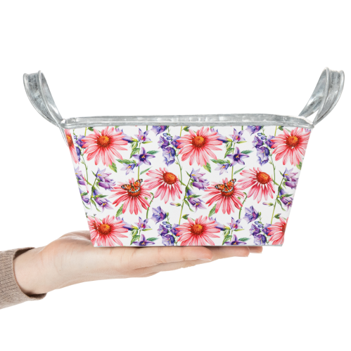 Artikel Jardiniere forårsblomsterkasse metaldekoration 20×12,5×10 cm