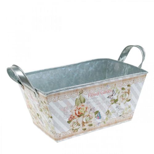 Floristik24 Jardiniere metalplanter sommerdekoration 20 × 12 × 10 cm