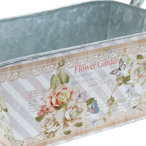 Floristik24 Jardiniere metalplanter sommerdekoration 20 × 12 × 10 cm
