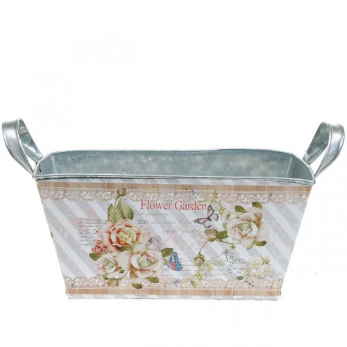 Floristik24 Jardiniere metalplanter sommerdekoration 20 × 12 × 10 cm