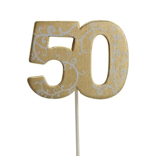 Floristik24 Træ nummer "50" på den 36 guldstang