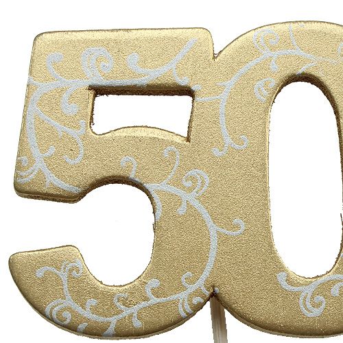 Floristik24 Træ nummer "50" på den 36 guldstang