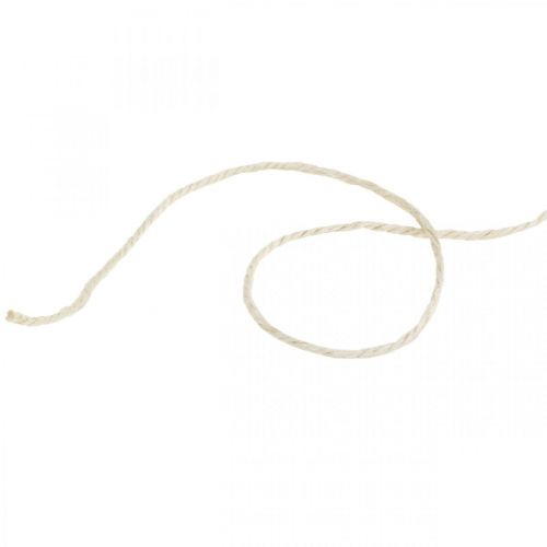 Artikel Jutesnor, naturjutesnor naturfarver, bleget Ø3mm L200m
