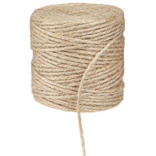 Artikel Jutegarn, jutesnor, naturlig 3 mm rulle med 100 m × 2 stk.