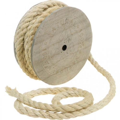 Artikel Jutesnor creme dekorativ ledning lavet af jute naturfiber 8mm 7m