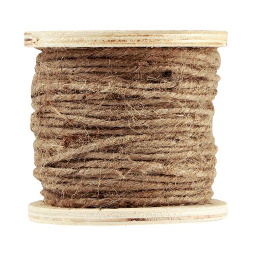 Jute snor jute bånd på træspole jute dekoration natur 130g