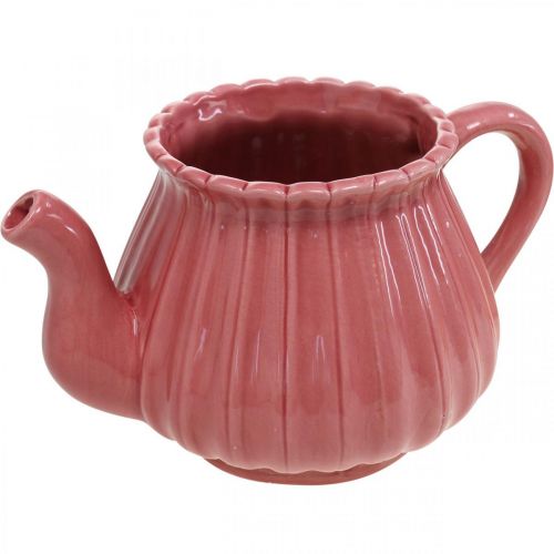 Floristik24 Dekorativ tekande keramisk plantekrukke pink, rød, hvid L19cm 3 stk