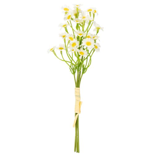 Artikel Kunstig kamille som blomsterbuket til naturlig og letplejet dekoration, 28 cm, 3 stk.