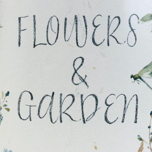 Floristik24 Blomstervase krukke blomster blå, grøn have dekoration planter 23cm